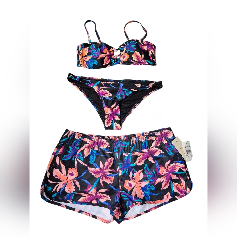Roxy Tropical Print 3-piece Bikini